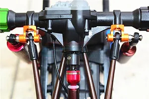 GPM Red Aluminium Rear Axle Linkage Mount Set image 83138