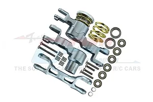 GPM Grey Aluminium Steering Bellcrank/Drag Link Assembly w/ Servo Saver image 83150