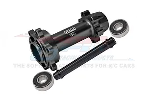 GPM Black Aluminium Rear Wheel Hub Hex w/ Larger Inner Bearings image 83237