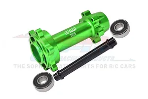 GPM Green Aluminium Rear Wheel Hub Hex w/ Larger Inner Bearings image 83241