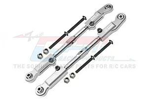GPM Silver Aluminium Rear Adjustable Camber Links 2Pcs