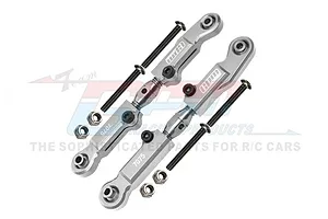 GPM Silver Aluminium Rear Adjustable Camber Links 2Pcs
