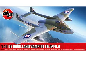 Airfix 1/48 de Havilland Vampire FB.5/FB.9 Bomber Scaled Plastic Model Kit image 83621