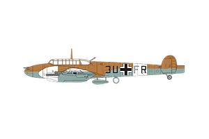 Airfix 1/72 Messerschmitt Bf110E/E-2 TROP Heavy Fighter Scaled Plastic Model Kit image 83626