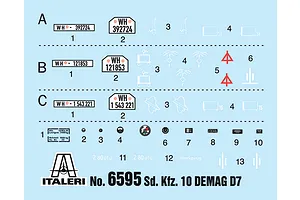 Italeri 1/35 Sd. Kfz. 10 Demag D7 w/ 7.5cm leIG 18 & Crew Scaled Plastic Model Kit image 83642