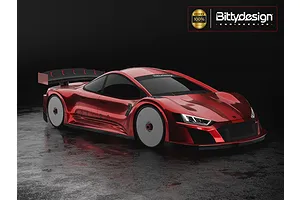 Bittydesign 1/10 Eptron Unpainted Body Shell - Clear image 83676