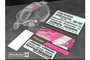 Bittydesign 1/8 Vision MP10E Unpainted Body Shell - Clear image 83689