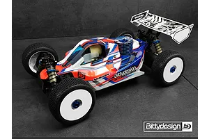 Bittydesign 1/8 Vision RC8B3 Unpainted Body Shell - Clear image 83695