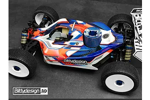 Bittydesign 1/8 Vision RC8B3 Unpainted Body Shell - Clear image 83696