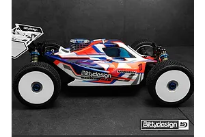 Bittydesign 1/8 Vision RC8B3 Unpainted Body Shell - Clear image 83698