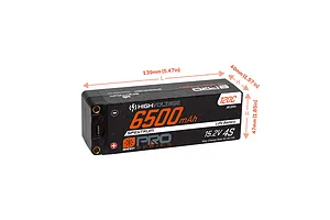 Spektrum Pro Race 15.2V 6500mAh 120C HV Hard Case LiPo Battery image 83843