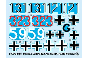 Trumpeter 1/16 Sd.Kfw.173 Jagdpanther "Cheetah" Tank Destroyer Model Kit image 84066