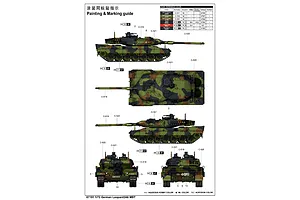 Trumpeter 1/72 German Leopard 2A6 Main Battle Tank Model Kit image 84092