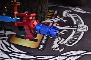 GPM Blue Aluminium 17mm (+20mm) Wheel Hex Adapters Set image 84260