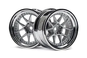 HPI 1.9" (9mm Off-Set) DY-Champion Chrome/Silver Rims 2Pcs image 8462