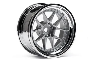 HPI 1.9" (9mm Off-Set) DY-Champion Chrome/Silver Rims 2Pcs image 8463