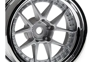 HPI 1.9" (9mm Off-Set) DY-Champion Chrome/Silver Rims 2Pcs image 8464