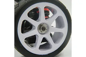 Yeah Racing Silver Titanium 4mm Flanged Serrated Nuts - Type B 4Pcs image 84634