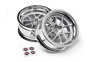 HPI 1.9" (9mm Off-Set) DY-Champion Chrome/Silver Rims 2Pcs image 8465