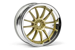 HPI 1.9" (3mm Off-Set) RS4 Sport 3 Work XSA 02C Chrome/Gold Rims 2Pcs image 8479