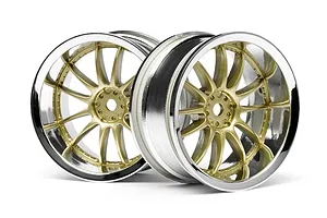 HPI 1.9" (6mm Off-Set) RS4 Sport 3 Work XSA 02C Chrome/Gold Rims 2Pcs image 8482