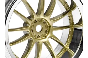 HPI 1.9" (6mm Off-Set) RS4 Sport 3 Work XSA 02C Chrome/Gold Rims 2Pcs image 8484