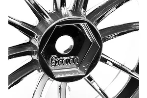 HPI 1.9" (6mm Off-Set) RS4 Sport 3 Work XSA 02C Chrome/Gold Rims 2Pcs image 8485