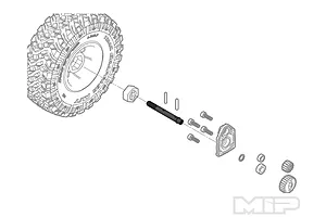 MIP HD Steel 4mm Wheel Axles 4Pcs image 84880