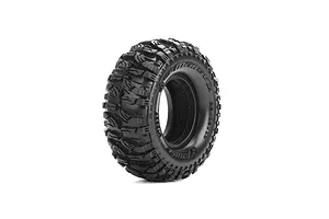 Louise 1.0" CR-Mallet Super Soft Crawler Tyres on Black Rims - Glued Wheels 2Pcs image 84906