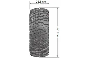 Louise 1.0" CR-Champ Super Soft Crawler Tyres on Black Rims - Glued Wheels 2Pcs image 84910