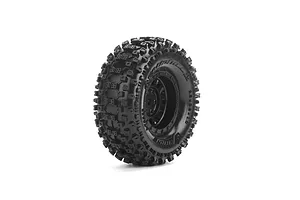 Louise 1.0" CR-Uphill Super Soft Crawler Tyres on Black Rims - Glued Wheels 2Pcs image 84914