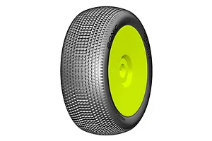 GRP 1/8 Sonic Soft Tyres Mounted On Yellow Dish Rims - Glued Wheels 2Pcs image 84990