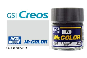 Mr Color Silver Metallic Acrylic Paint 10ml