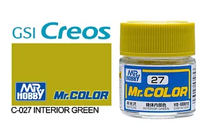Mr Color Interior Green Semi Gloss Acrylic Paint 10ml