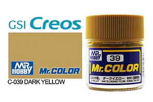 Mr Color Dark Yellow (Sandy Yellow) Flat Acrylic Paint 10ml image 85403