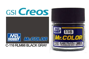 Mr Color RLM66 Black Grey Semi Gloss Acrylic Paint 10ml