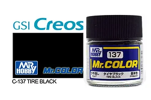 Mr Color Tyre Black Flat Acrylic Paint 10ml