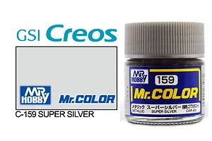 Mr Color Metallic Super Silver Acrylic Paint 10ml
