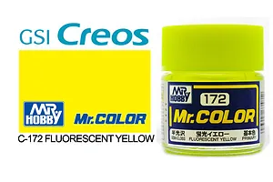 Mr Color Fluorescent Yellow Gloss Acrylic Paint 10ml