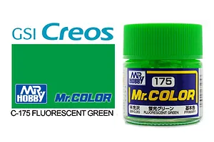 Mr Color Fluorescent Green Gloss Acrylic Paint 10ml