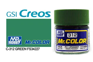 Mr Color Green FS34227 Semi Gloss Acrylic Paint 10ml