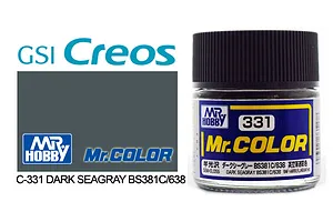 Mr Color Dark Sea Grey BS381/C638 Semi Gloss Acrylic Paint 10ml