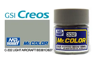 Mr Color Light Aircraft Grey BS381/C627 Semi Gloss Acrylic Paint 10ml