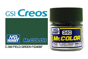 Mr Color Field Green FS34097 Semi Gloss Acrylic Paint 10ml image 85534