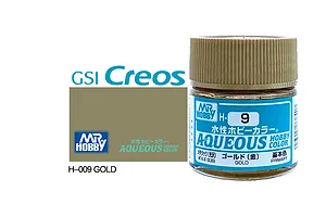 Mr Hobby Aqueous Metallic Gloss Gold Acrylic Paint 10ml