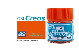 Mr Hobby Aqueous Gloss Orange Acrylic Paint 10ml