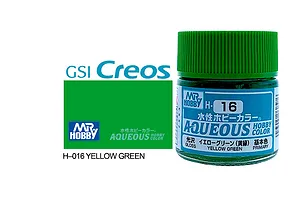 Mr Hobby Aqueous Semi Gloss Yellow Green Acrylic Paint 10ml