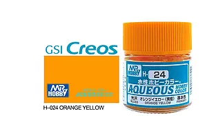 Mr Hobby Aqueous Gloss Orange Yellow Acrylic Paint 10ml