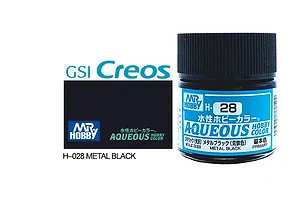 Mr Hobby Aqueous Metallic Gloss Black Acrylic Paint 10ml