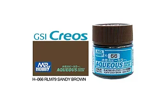 Mr Hobby Aqueous Semi Gloss RLM79 Sandy Brown Acrylic Paint 10ml image 85658
